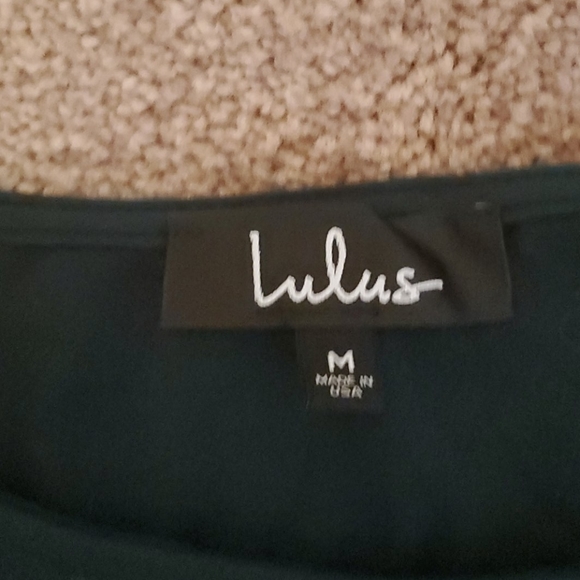 NWT Lulus Long Sleeve Hunter Green Midi Dress - Picture 3 of 3